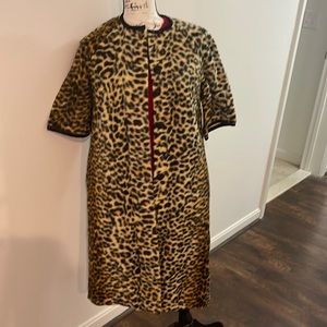 VINTAGE SEARS ROCKABILLY LEOPARD FAUX FUR ROBE!